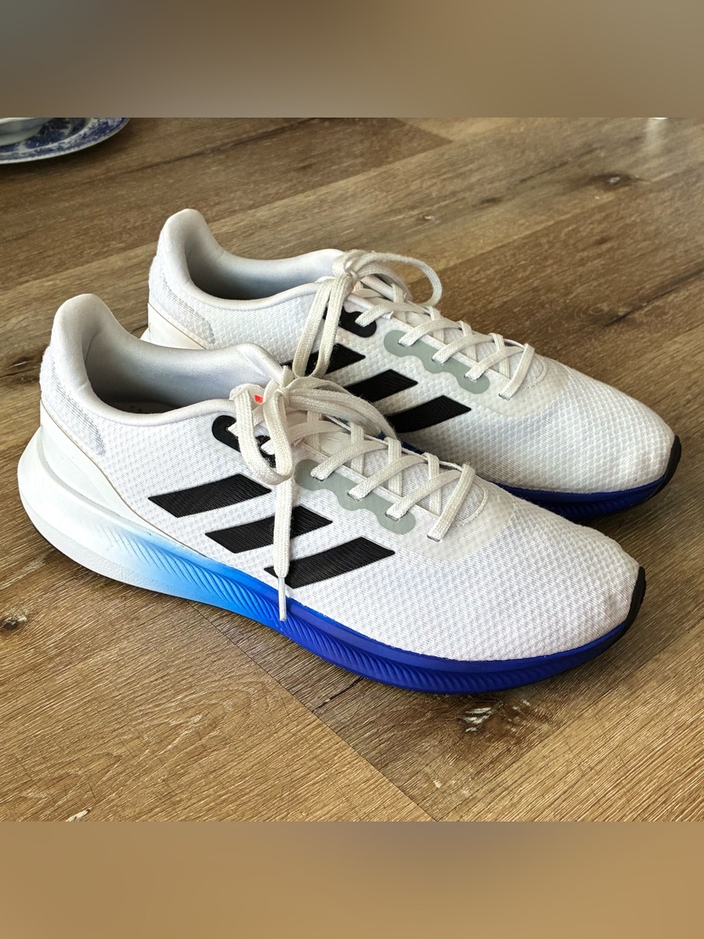 Adidas Runfalcon 3.0 Running Shoes White Blue Men’s US 13 UK 12.5 EU 48 31cm